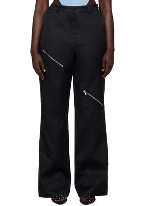 Sinéad O’Dwyer Black Spiral Zip Trousers