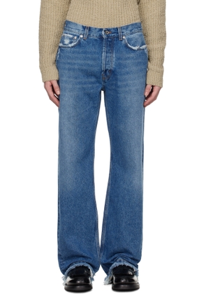 Séfr Blue Frayed Cut Jeans