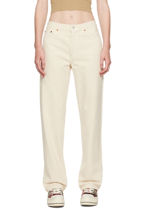 Re/Done Off-White Loose Long Jeans
