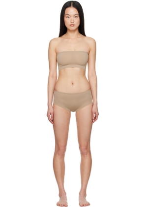 ALAÏA Beige Second Skin Bra & Briefs Set