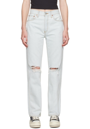 Re/Done Blue High Rise Loose Jeans