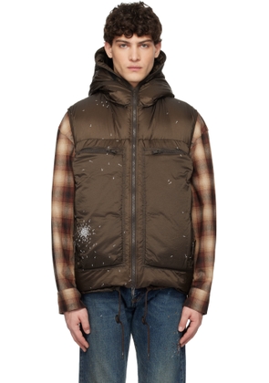 UNDERCOVER Brown Quilted Down Vest