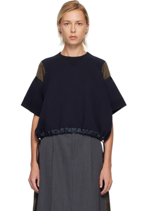 sacai Navy Sponge Sweat Sweatshirt