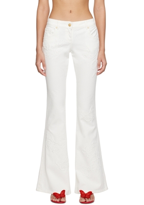 Blumarine White Straight-Leg Jeans