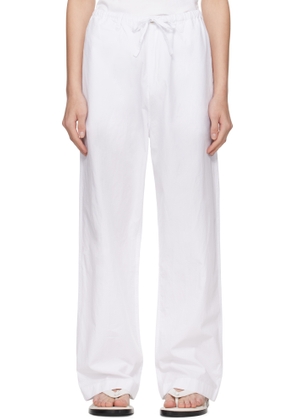 CDLP White Drawstring Trousers
