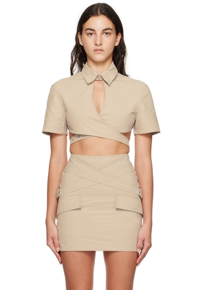 Han Kjobenhavn Beige Wrap Shirt