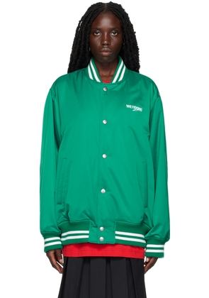 We11done Green Oversized Bomber Jacket