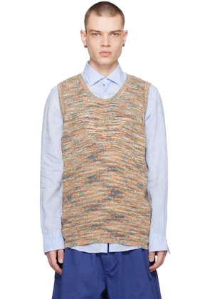 Emporio Armani Tan & Orange Oversized Tank Top