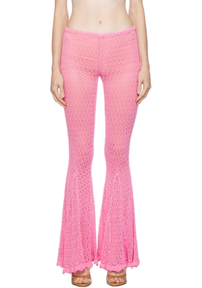Blumarine Pink Flared Trousers