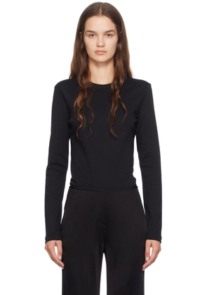 Helmut Lang Black Slim Logo Long Sleeve T-Shirt