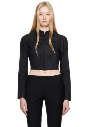 COLLEEN ALLEN Black Cotton Bodice Shirt
