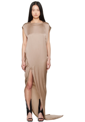 Rick Owens Taupe Hollywood Edfu T Maxi Dress