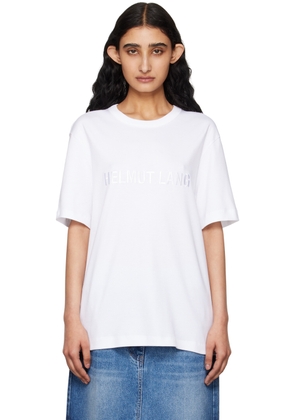 Helmut Lang White Embroidered T-Shirt
