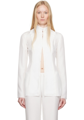 COLLEEN ALLEN White Silk Slip Blouse