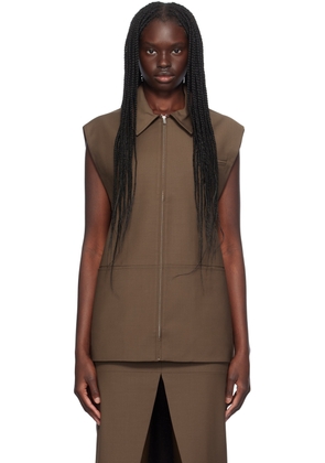 Aya Muse Brown Castor Vest