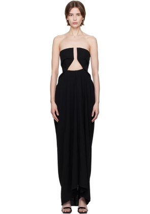 Rick Owens Black Hollywood Amphora Prong Maxi Dress