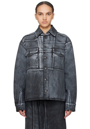 Ottolinger Black Printed Denim Shirt