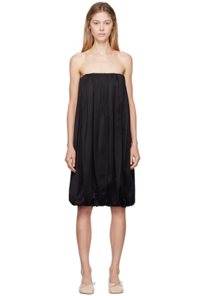 MM6 Maison Margiela Black Gathered Minidress