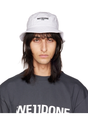 We11done White Logo Bucket Hat
