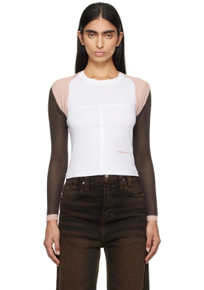 Eckhaus Latta Brown & Pink Twyla Shrug Cardigan