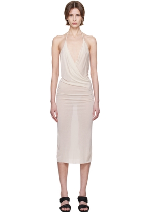Rick Owens Off-White Hollywood Draped Dress