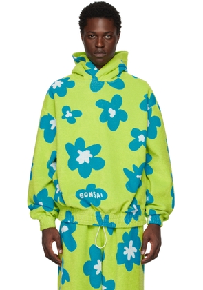 Bonsai Green & Blue Bloom Hoodie
