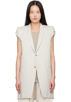 Rick Owens Off-White Hollywood Dirt Tailored SL Denim Blazer