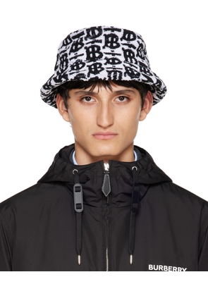 Burberry Black & White Monogram Bucket Hat