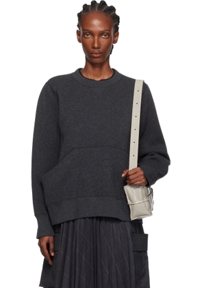 sacai Gray Sponge Sweatshirt