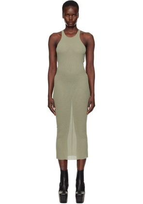 Rick Owens Green Hollywood Tank Midi Dress