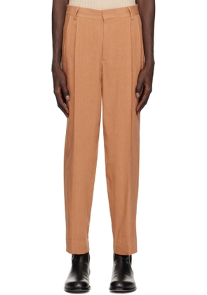 Dries Van Noten Tan Pleated Trousers