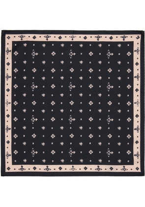 Vivienne Westwood Black Ikat Pocket Square Scarf