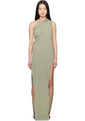 Rick Owens Green Hollywood Athena Arrowhead Maxi Dress