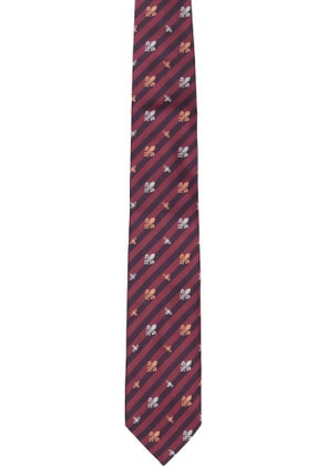 Vivienne Westwood Burgundy & Black Silk Tie