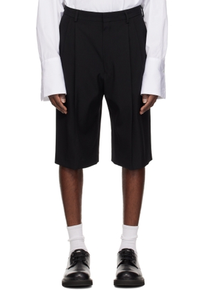 Dries Van Noten Black Tailored Wool Shorts