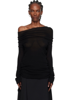 Ann Demeulemeester Black TIzziana Knitted Long Sleeve T-shirt