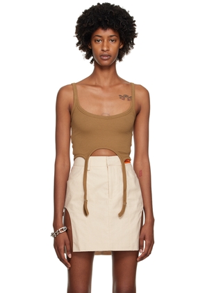 Heron Preston Brown Hooks Tank Top