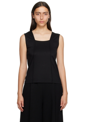 ISSEY MIYAKE Black Tucked Square Tank Top