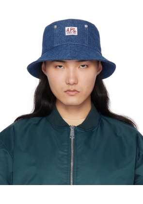 A.P.C. Blue Bob Thais Bucket Hat