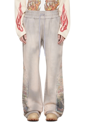 Who Decides War Taupe Faded Sweatpants