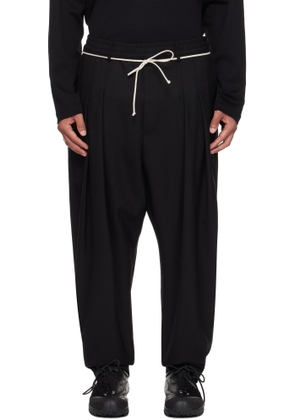 Mordecai Black Drawstring Trousers