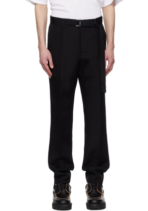sacai Black Double-Faced Trousers