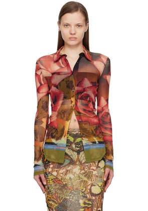Jean Paul Gaultier Red & Green Roses Shirt