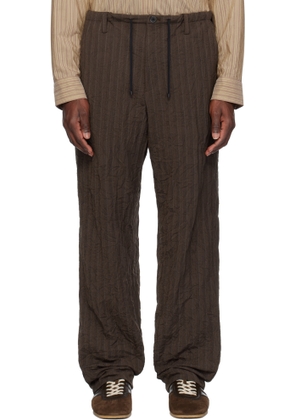 Dries Van Noten Brown Drawstring Trousers