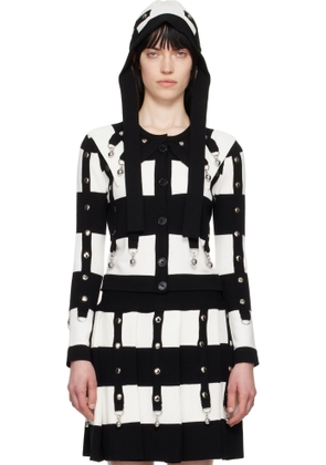 Chopova Lowena Black & White Kip Cardigan