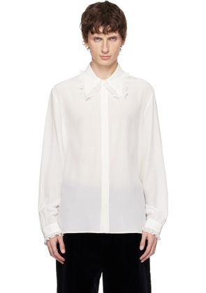 Valentino Off-White Crepe De Chine Shirt