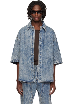 KUSIKOHC Blue Multi Rivet Denim Shirt