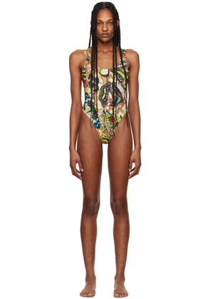 Jean Paul Gaultier Yellow & Beige 'The Butterfly' Swimsuit