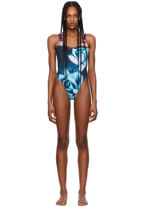 Jean Paul Gaultier Blue 'The Roses' Swimsuit