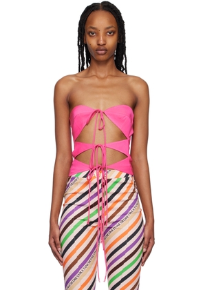 SIEDRÉS SSENSE Exclusive Pink Sunny Tank Top